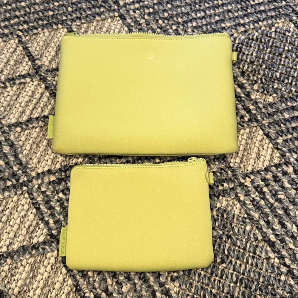Dagne Dover Neoprene Lime Green Pouch Set